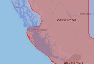 778 Area Code Map