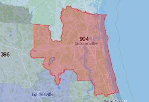 Area Code 904 Map
