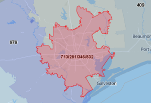 Area Code 713 Map