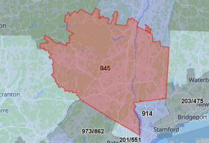 Area Code 845 Map