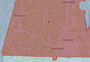 Area Code 413 Map