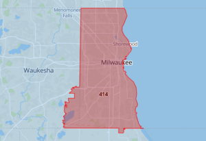 Area Code 414 Map