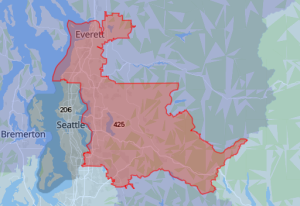 Area Code 425 Map