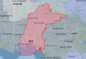 Area Code 562 Map