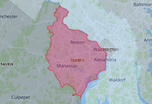 Area Code 571 Map