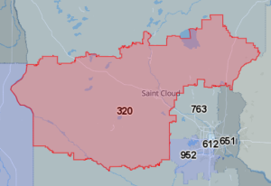Area Code 320 Map